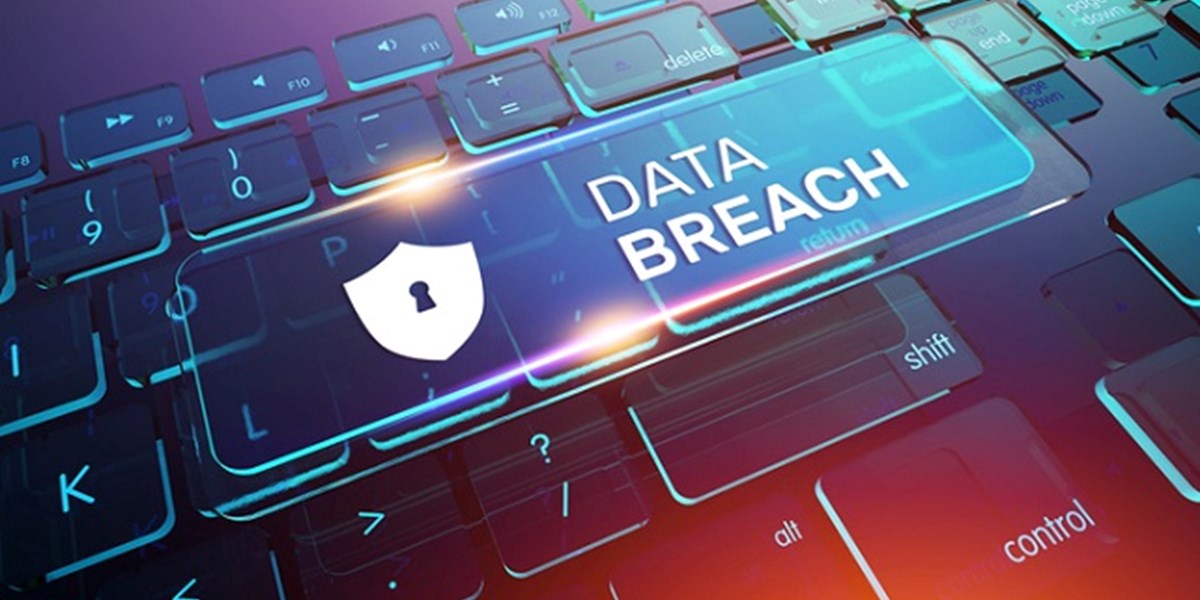 Data breach bar on keyboard
