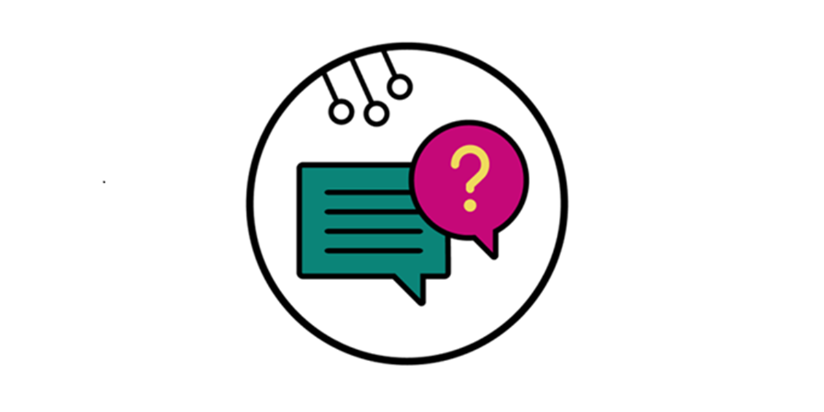 Consult logo - speech bubble and question mark